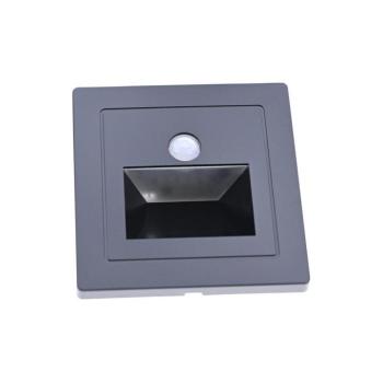 Bohemia-Design LED lépcsővilágító lámpatest mozgás- és alkonyérzékelővel LED/3W/230V 3000K fekete NASCC3 kép