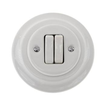 Bohemia-Design - Porcelán retro zsaluzia vezérlő kerettel fehér K1-R231QS-W kép