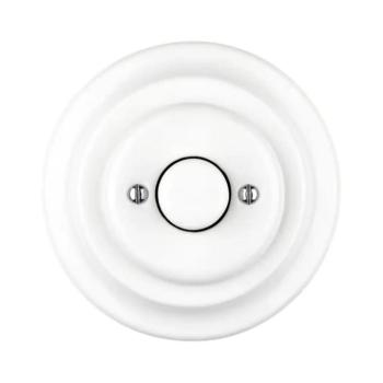 Bohemia-Design - Retro porcelán forgatógombos fényerőszabályzó kerettel 250V/10A fehér 12357554 kép