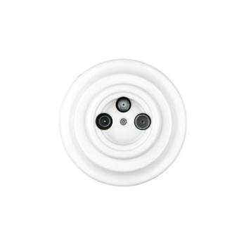 Bohemia-Design - Retro porcelán TV/SAT-W aljzat kerettel, fehér K1-TV/SAT-W kép