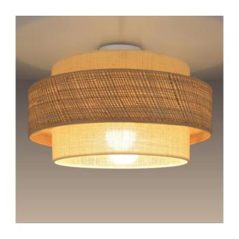 BOHO mennyezeti lámpa 1xE27/60W/230V átm. 40 cm juta/krémszínű H0173 kép