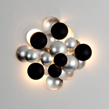 BOLLADARIA LED fali lámpa, ezüst/arany, 56 x 55 cm, fém, dimmelhető fényerő kép