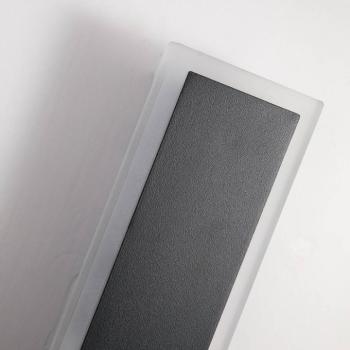 Bordo Square LED kültéri falilámpa, magasság 30 cm, fekete alumínium kép