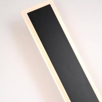 Bordo Square LED kültéri falilámpa, magasság 60 cm, fekete alumínium kép