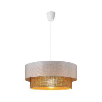 BORHO függőlámpa kábellel, 1xE27/60W/230V, átm. 50 cm, fehér/juta 0376 kép