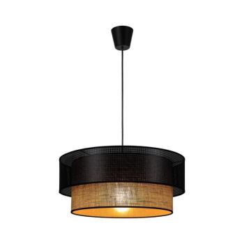 BORHO kábeles függeszték 1xE27/60W/230V átm. 50 cm fekete/juta 0379 kép