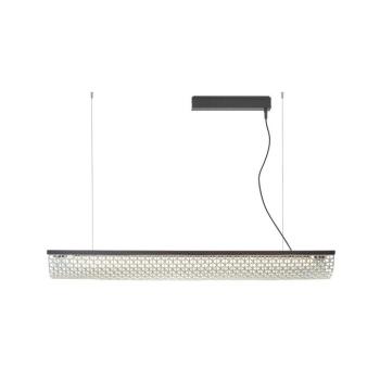 Bover LED-es függőlámpa Nans Balis S/140, barna/bézs, 140 cm kép