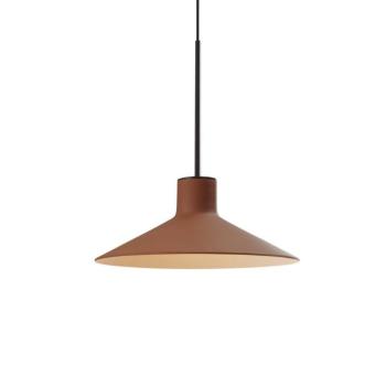 Bover LED-es függőlámpa Platet, fekete/terrakotta, Ø 20 cm kép