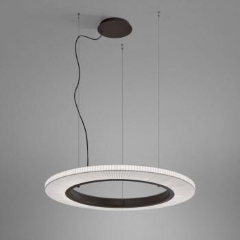Bover LED-es függőlámpa Roda S/90, barna/fehér, Ø 90 cm, 1-10V kép