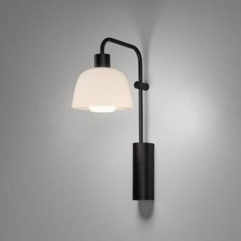 Bover LED fali lámpa Drep A/04, fehér, üveg, fekete, 2700 K kép
