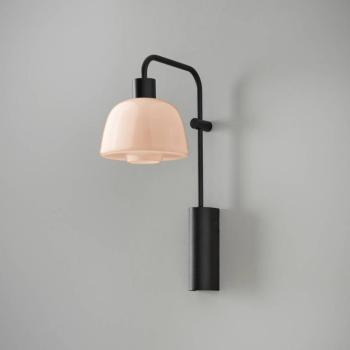 Bover LED fali lámpa Drep A/04, nude, üveg, fekete, 2700 K kép