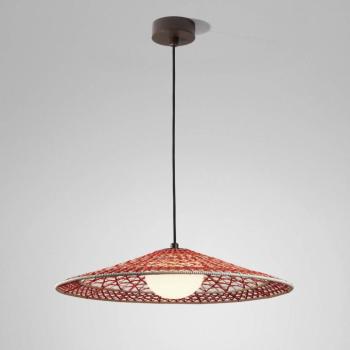Bover LED kültéri függesztett lámpa Nans Balis S/55, barna/piros kép