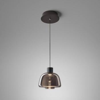 Bover LED lógó világítás Drep S/01, füstszürke, üveg, 2700 K kép