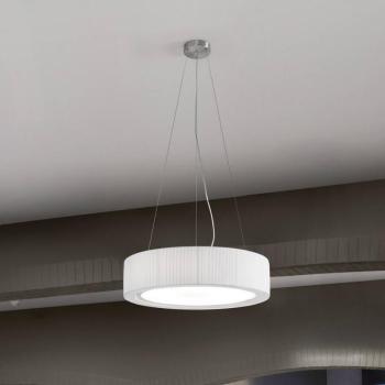 Bover mennyezeti lámpa Urban, ezüst/fehér, Ø 60 cm kép