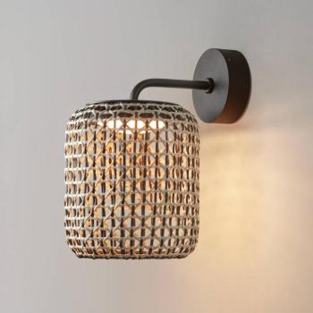 Bover Nans A LED kültéri fali lámpa, barna, Ø 21.6cm kép