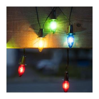 Bővítő LED kültéri füzér CONE FILAMENT 20xE10 14m színes/meleg fehér IP44 192020.prodlouzeni kép