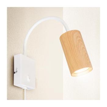 BRILAGI - Állítható fali lámpa SELE 1xGU10/30W/230V fehér/tölgy dekor WO-W11-OEM kép