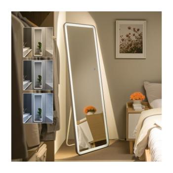 BRILAGI - Álló tükör ELEGANZA LED/42W/230V 160x50 cm IP44 CRI 90 dimmelhető + CCT FG-CY48-A01-16050-01-BLK kép