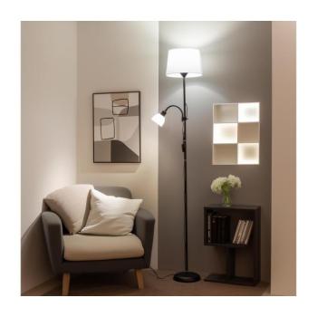 BRILAGI - Állólámpa CERIA 1xE27/100W/230V + 1xE14/25W fekete/fehér 1xBG2825+1xEG781035 kép