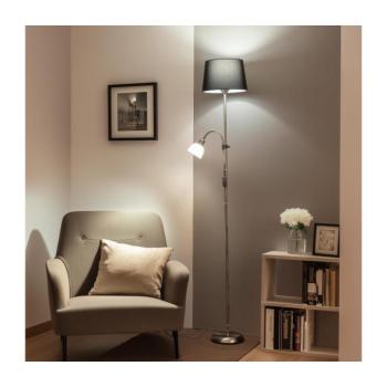 BRILAGI - Állólámpa CERIA 1xE27/100W/230V + 1xE14/25W matt króm/fekete 1xBG2826+1xEG781038 kép