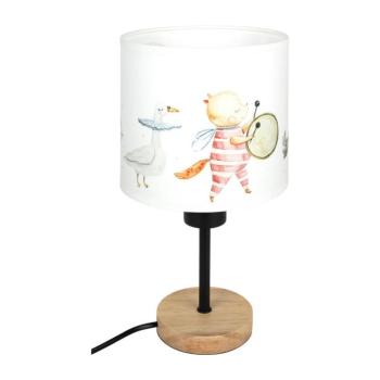 BRILAGI - Asztali lámpa BOBO WOOD 1xE27/25W/230V tölgy/fekete/fehér/állatmintás BG1567+BG5576 kép