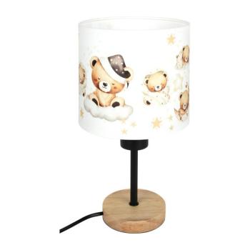 BRILAGI - Asztali lámpa BOBO WOOD 1xE27/25W/230V tölgy/fekete/fehér/macis BG1567+BG5590 kép