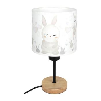 BRILAGI - Asztali lámpa BOBO WOOD 1xE27/25W/230V tölgy/fekete/fehér/nyuszik BG1567+BG5584 kép