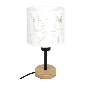 BRILAGI - Asztali lámpa BOBO WOOD 1xE27/25W/230V tölgy/fekete/fehér/nyuszis BG1567+BG5580 kép