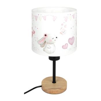 BRILAGI - Asztali lámpa BOBO WOOD 1xE27/25W/230V tölgy/fekete/krémszínű/nyuszik BG1567+BG5589 kép