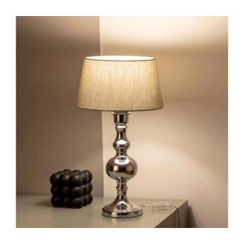 BRILAGI - Asztali lámpa CERIA 1xE27/60W/230V átm. 25 cm fényes króm/szürke 1xEG49199+1xEG781033 kép