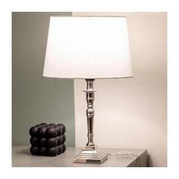 BRILAGI - Asztali lámpa CERIA 1xE27/60W/230V átm. 30 cm ezüst/fehér 1xEG49191+1xEG781035 kép