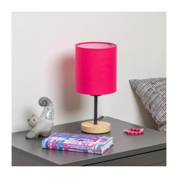BRILAGI - Asztali lámpa NUBILA WOOD 1xE27/25W/230V tölgy/rózsaszín BG1567+BG1577 kép