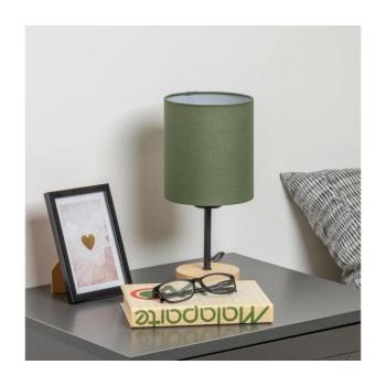 BRILAGI - Asztali lámpa NUBILA WOOD 1xE27/25W/230V tölgy/zöld BG1567+BG1576 kép
