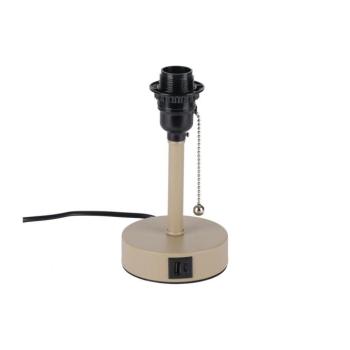 BRILAGI - Asztali lámpa USB-porttal TABLON 1xE27/25W/230V bézs BRI591 kép