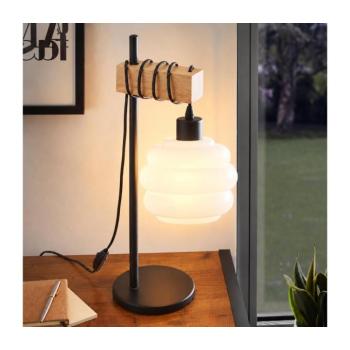 BRILAGI - Asztali lámpa WOOD GLASS 1xE27/40W/230V barna/fekete/fehér EG780173+NSTK7639 kép