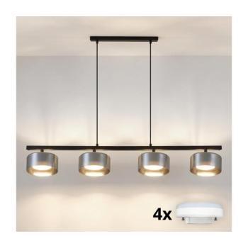 BRILAGI - AURA LUX kábelen függő csillár 4xGX53/30W/230V fekete/füstszínű WO-OEM-CF-20-BK kép