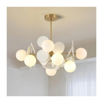 BRILAGI - BALMO rúdfüggeszték 8xG9/9W/230V, Ø 60 cm, arany/fehér BRI459