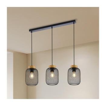 BRILAGI - BASKLITE kábeles függeszték 3xE27/15W/230V fa/fekete BRI428 kép