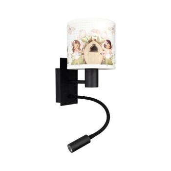 BRILAGI - BOBO LED flexibilis lámpa 1xE27/25W/230V + LED/3W fekete/fehér/rózsaszín/tündérek BG1558+BG5586 kép