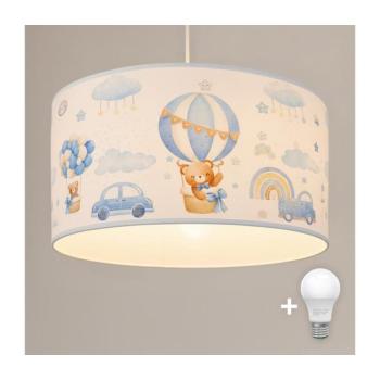 BRILAGI - BOBO LED gyerekszoba csillár zsinóron, 1xE27/60W/230V, átm. 35 cm, kék/mackók 8590828051367 kép