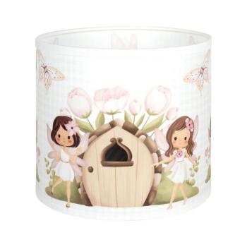 BRILAGI - BOBO univerzális búra E27, átm. 15 cm, fehér/rózsaszín/tündéres 757502 kép