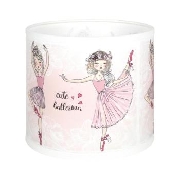 BRILAGI - BOBO univerzális E27 búra, átmérő 15 cm, fehér/rózsaszín/balettmintás 757557 kép