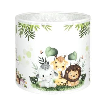 BRILAGI - BOBO univerzális E27 lámpabúra, átmérő 15 cm, fehér/zöld/dzsungel 757526 kép