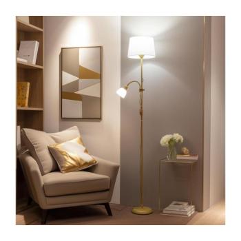 BRILAGI - CERIA állólámpa 1xE27/100W/230V + 1xE14/25W arany/fehér 1xBG2827+1xEG781035 kép
