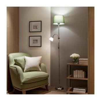 BRILAGI - CERIA állólámpa 1xE27/100W/230V + 1xE14/25W matt króm/zöld 1xBG2826+1xEG781039 kép