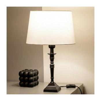 BRILAGI - CERIA asztali lámpa 1x E27/60W/230V átm. 30 cm fekete/fehér 1xEG49185+EG781035 kép