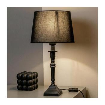 BRILAGI - CERIA asztali lámpa 1xE27/60W/230V átm. 30 cm barna/fekete 1xEG49185+EG781038 kép
