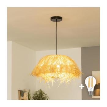 BRILAGI - CERIA BOHO LED függőlámpa kábelen 1xE27/40W/230V, átm. 40 cm, rafia BG3987+EG781148 kép