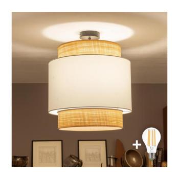 BRILAGI - CERIA LED felületre szerelhető csillár 1xE27/60W/230V átmérő 40 cm fekete/bézs/fehér BG3989+EG781086 kép