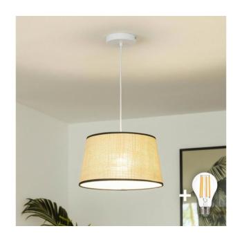 BRILAGI - CERIA LED függőlámpa kábellel, 1xE27/40W/230V, Ø 35 cm, bézs EG300171+EG781083 kép